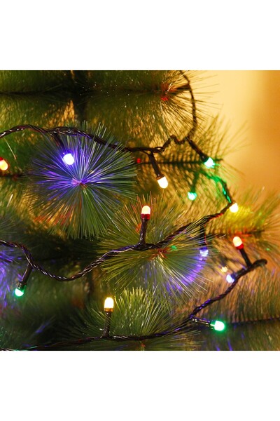 Bibilel Χριστουγεννιάτικο κορδόνι φωτάκι Flippy®, μαύρο σύρμα, 9 μ., 100 μεγά...