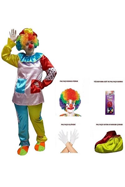 KOSTÜMCE Costum de clovn Set dublu și set de spectacol din 5 piese