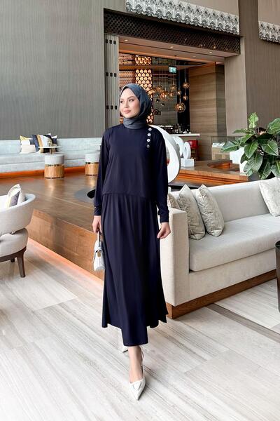 Levidor Cep Ve Biye Detaylı İkili Etekli Takım