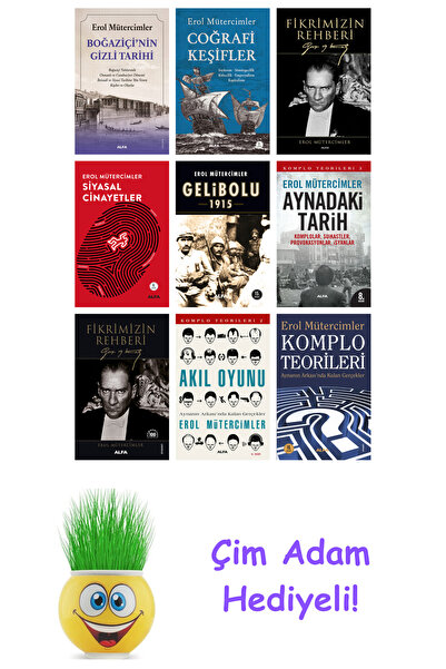 Alfa Yayınları Erol Mütercimler 9 Kitap Seti + Çim Adam Hediye