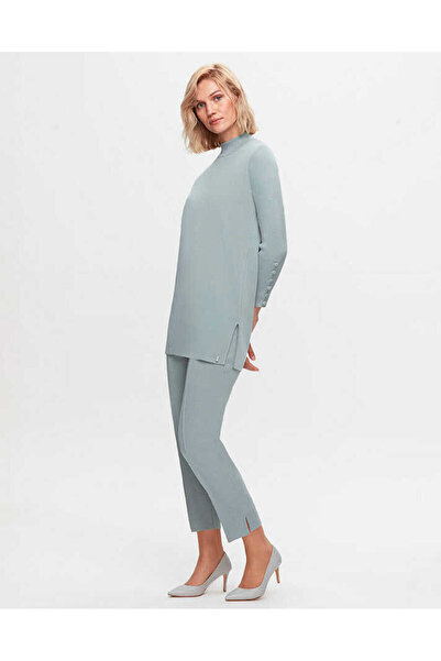 MISS DALIDA T25K-6001 Uzun Kollu Basic Triko Mania Reseda Tunik