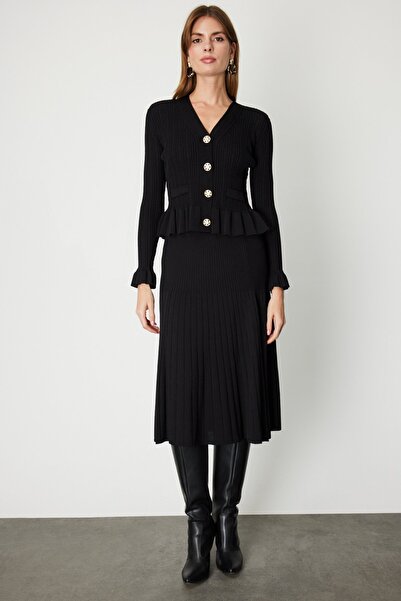 ON Fusta plisată midi tricotată-69201