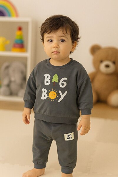 mini mia Big Boy 100% Cotton Bottom and Top Baby Set