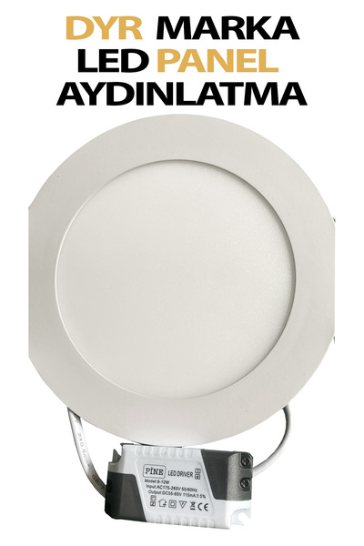 DYR LIGHTING Sıva Altı Led Panel Aydınlatma 9 Watt Beyaz Işık Tasarruflu