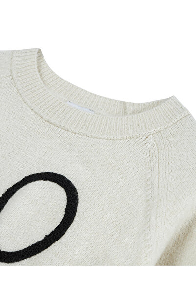 Twist Contrast Embroidered Sweater