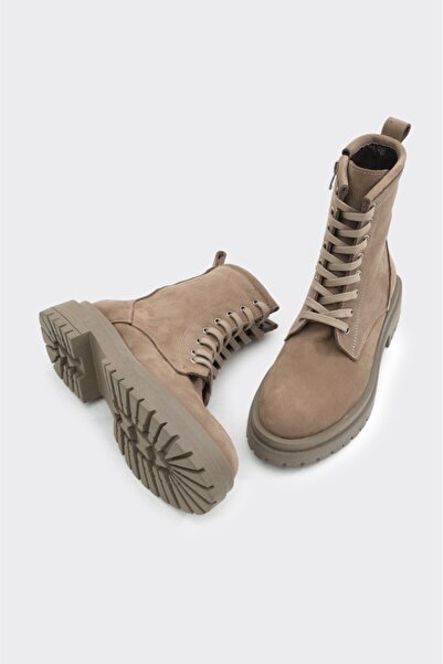 derinet Hakiki Deri Fermuarlı Kadın Uzun Bot