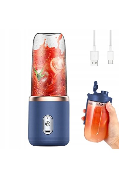 dalimag Portable USB Blender, 6 Blades, 1300mAh Capacity, Dark Blue