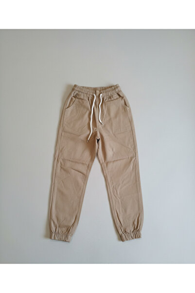 ovit Likralı Keten Jogger Erkek Çocuk Pantolonu