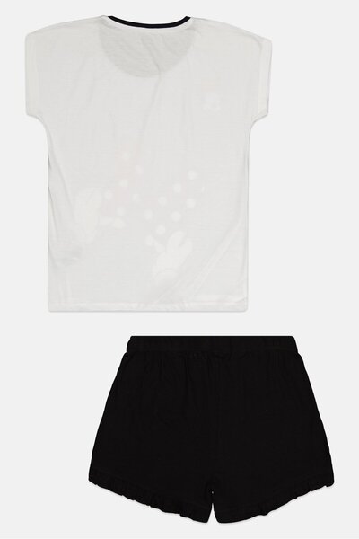 Disney Kids Girl 2 Pieces Mickey And Friends Sleepwear Top With Bottom Set, Multicolor