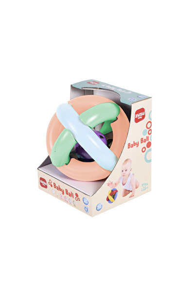 Zuzu Çıngıraklı Bebek Topu Dişlik Emeklemeye Yardımcı BPA İÇERMEZ Banyo Oyuncağı İçin Büyük Boy Orijinal