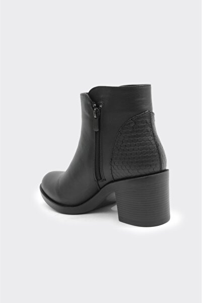 derinet Hakiki Deri Topuklu Kadın Bot