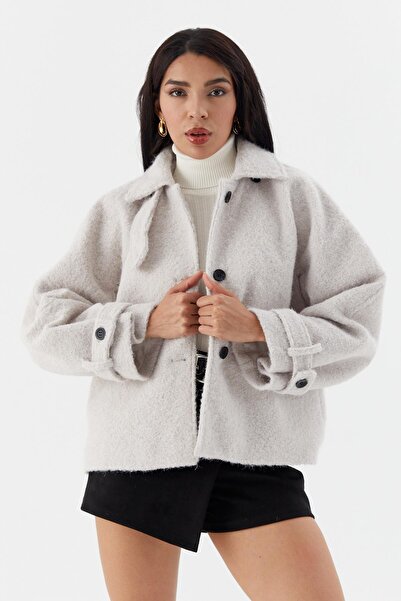 Shopping Shop Short Cashmere Coat Beige