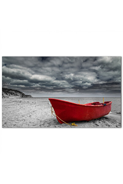 Generic لوحه جداريه كانفس - قارب على الشاطئ - 1529
