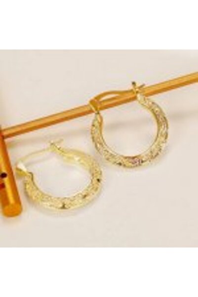 OEM Elegant Round Earrings in S925 Silver Plated with 14K Gold – Royal Shine and Eternal Refinement