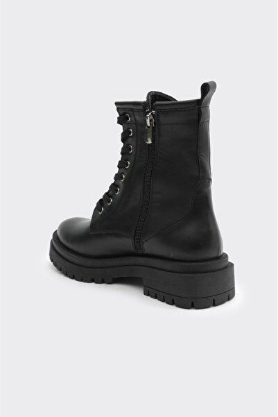 derinet Hakiki Deri Fermuarlı Kadın Uzun Bot