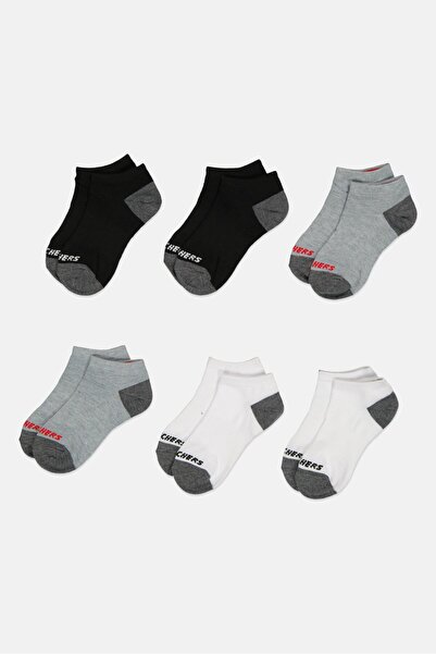 SKECHERS Kids 6 Pairs Boy Brand Logo Low Cut Socks, Multicolor