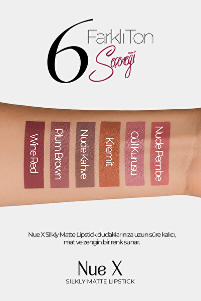 New Well Nue X Silkly Matte Lipstick Nude Pembe 01