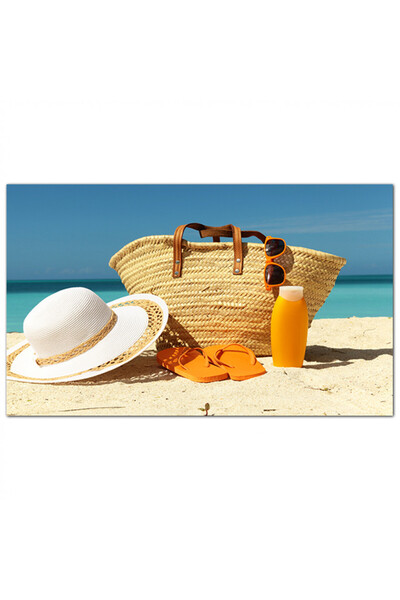 Generic لوحه جداريه كانفس - أدوات النزهه على الشاطئ - 1544