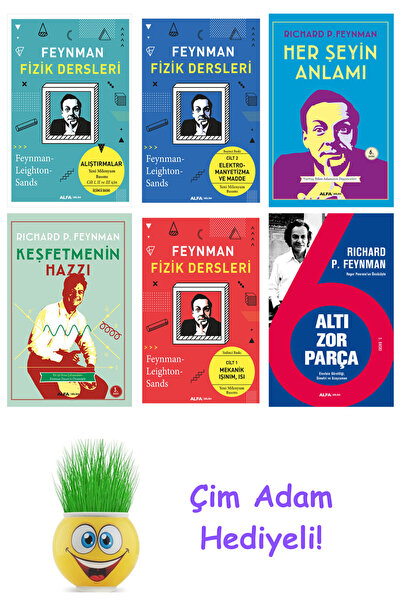 Alfa Yayınları Richard P. Feynman 6 Kitap Seti + Çim Adam Hediye