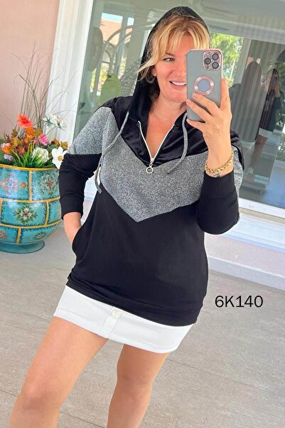 İnce Topuk Hooded Sim Detail 2 Thread Sweat 6K140