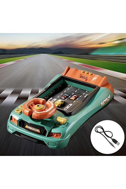 OEM Joc Educativ SuperCar pentru Copii cu Volan Interactiv, Cronometru, Lumini și Sunete