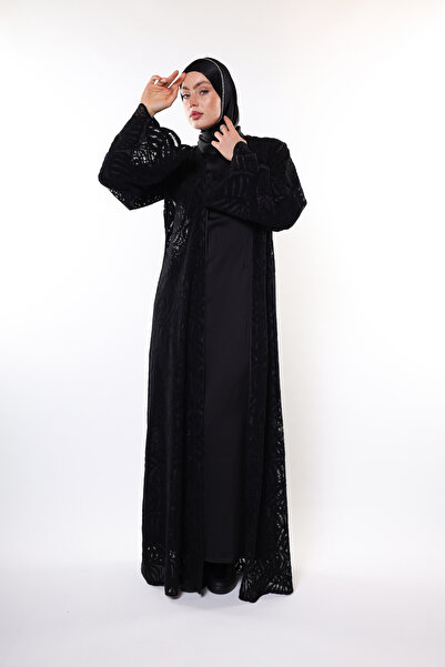HARİKA WEAR عباية سوداء أصيلية - حرير الكوبرا