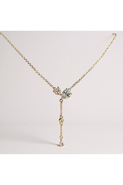 Swarovski Crystal Y Necklace Modern Minimal Elegant Gift