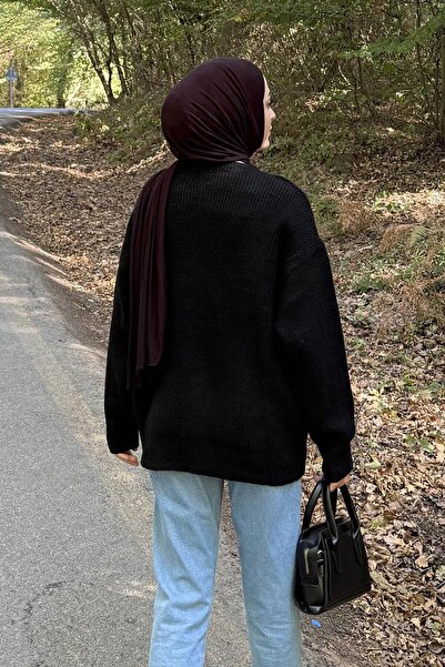 lamelif Thin Knitted Sweater Black