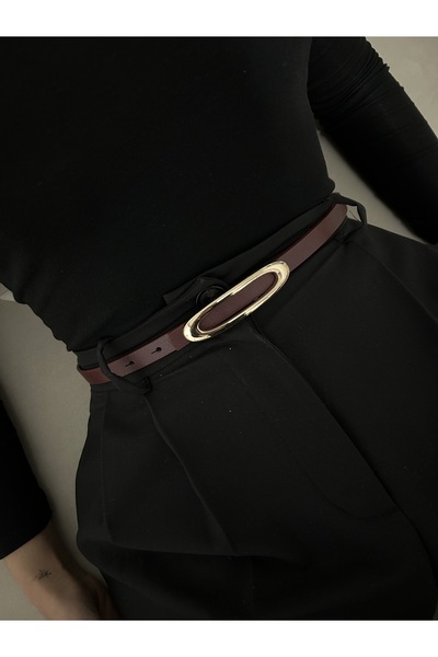 LİA KEMER Blaze Imported Gold Buckle Model Curea pentru femei Curea pentru ta...