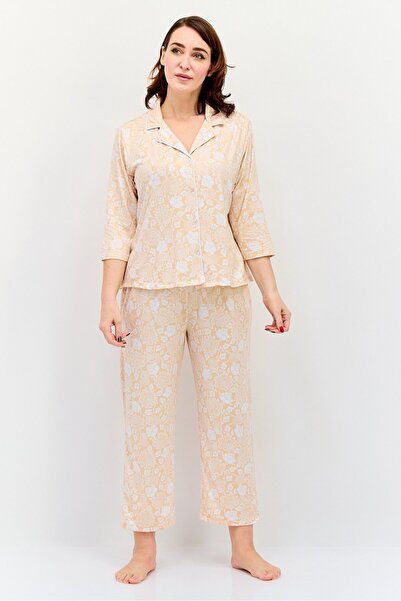 Jones of New York طقم بيجاما وقميص نوم بطبعة زهور للنساء، قطعتين، متعدد الألوان