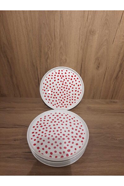 Keramika طبق بيتزا 22 سم 6 قطع نورديك لامع