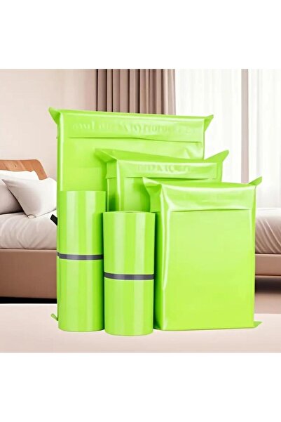 iğne izi Kargo Poşeti, E ticaret Poşeti, Paketleme Poşeti, Cepsiz Kargo Poşeti, Yeşil 25x35 (100 Adet)
