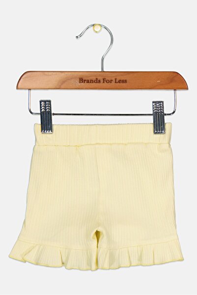 Feetje Toddlers Girl Solid Basic Shorts, Yellow