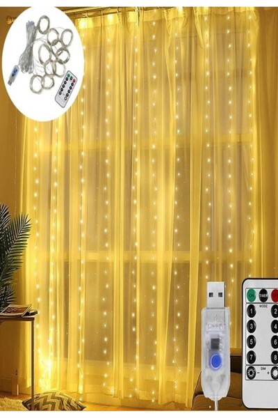 Empressco 3x3 Renkli LED Perdeler, Uzaktan Kumandalı, Şık ve Modern Tasarım