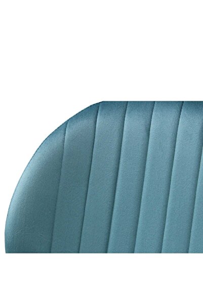 ARTA DOOR Set of 4 Opal Turquoise Chairs Metal Legs, Modern, Kitchen, Living Room, Bedrooms, Hallways, Textile