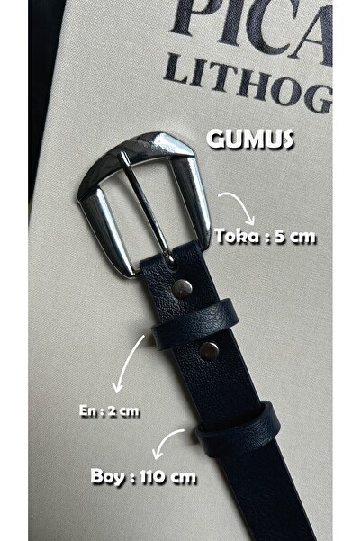 LİA KEMER Classic Silver Buckle Model Women's Belt Waist Belt Coat Belt Dress Belt Trouser Belt