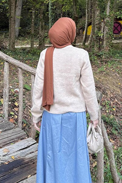 lamelif Κοντή ζακέτα με λαιμόκοψη μπεζ