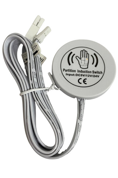 Hazar Led 5-24 Volt Dokunmatik (Touch) Ahşap Yüzey Sensörü Beyaz Ahşap Mobily...