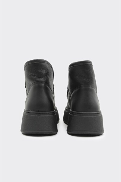 derinet Düz Taban Hakiki Deri Kadın Bot