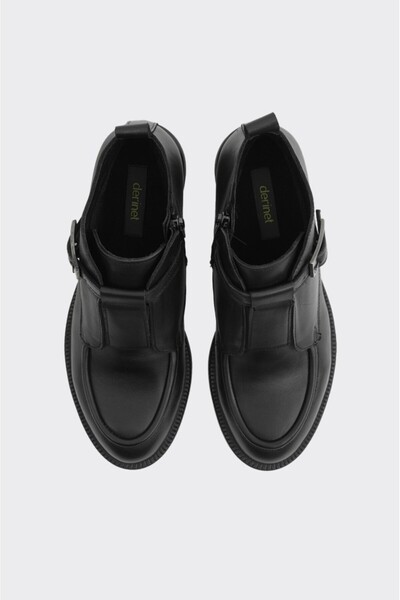 derinet Fermuarlı Hakiki Deri Kadın Bot