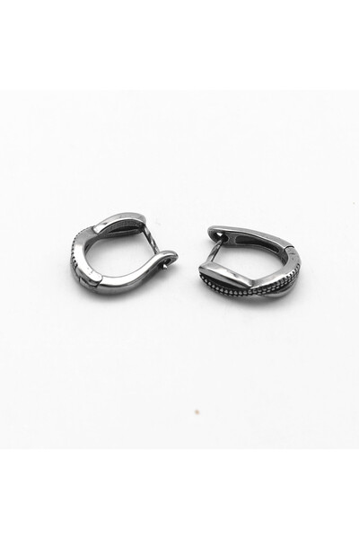 Viking Infinity Symbol Design Hoop Earrings 316L Stainless & Tarnish-Free Steel Earrings Pair