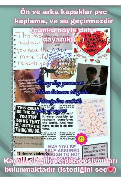 merccuri crafts Aesthetic School Notebook A4 Spiral 50 Sheets - Checkered - Pvc Cover Waterproof