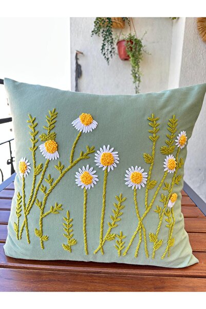 punchatolyem Panch Punch Daisy Model Handmade 43X43 cm Mint Green Color