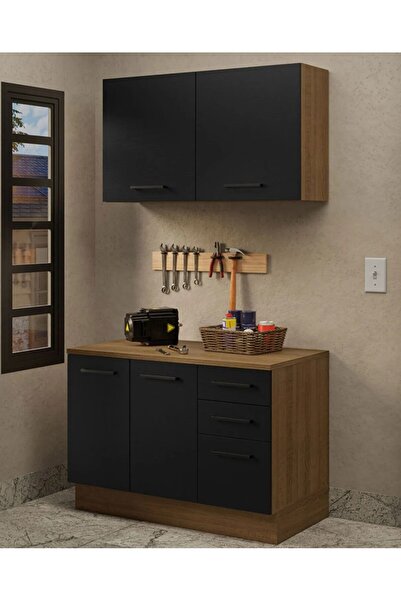 Tdesigno Milot Çok Amaçlı Dolap-Mikrodalga-Erzak-Airfryer-Mutfak-Kiler Dolabı-Kahve Köşesi-Beyaz-120 cm