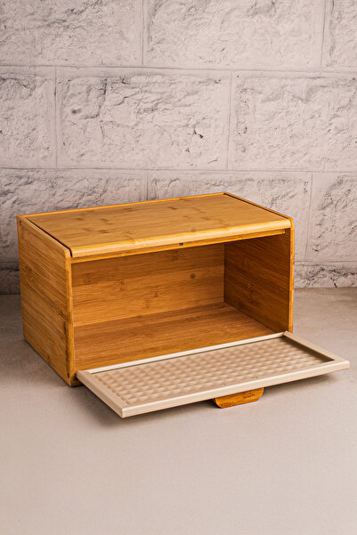 Amandus Lignum - Bambu Ekmeklik Ekmek Saklama Kabı Ekmek Kutusu Ekmek Sepeti