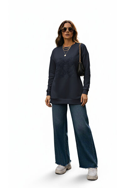Moodbasic Embroidered Stone-Set Tencel Tunic