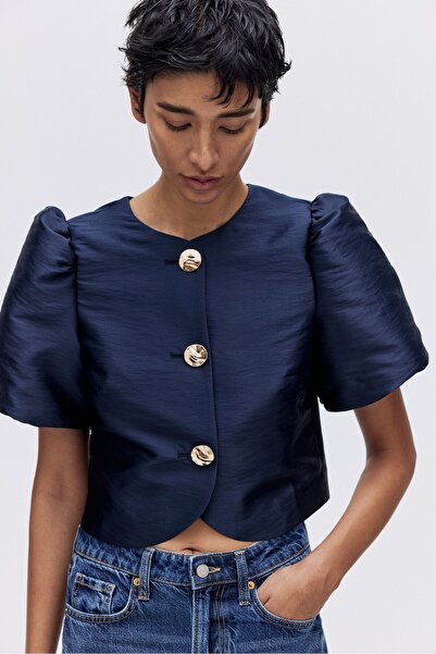 H&M Kabarık Kollu Bluz