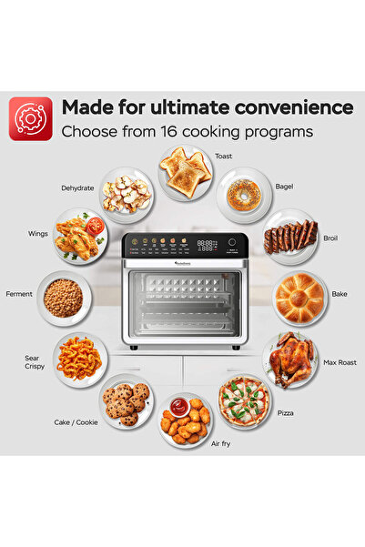 TurboTronic Professional hot air fryer TT-AFO310, 2200W, 34 l