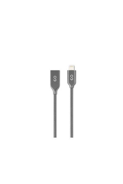 Epico Cablu de date USB-A la Lightning împletit textil, 1,8 m, gri spațial