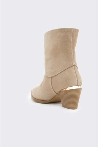 derinet Hakiki Deri Toka Aksesuarlı Kadın Bot